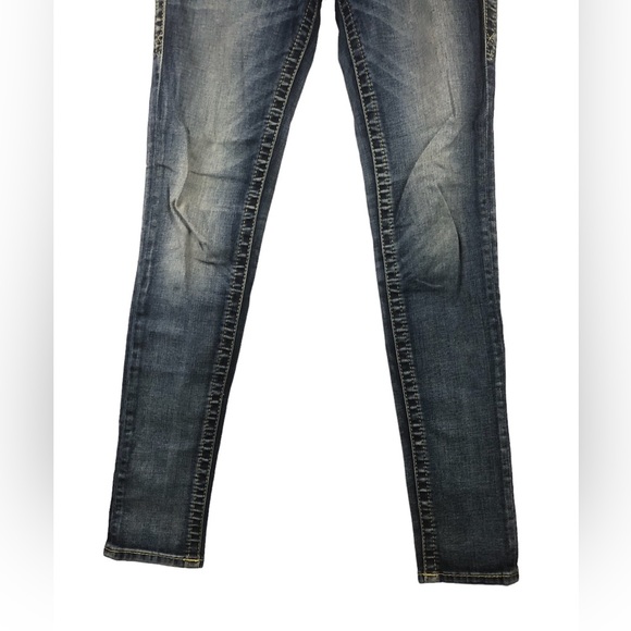 JEANS - Women's Rock Revival "Jessica" Skinny Embroidered Pocket Jeans. Size 26 - Picture 5 of 15